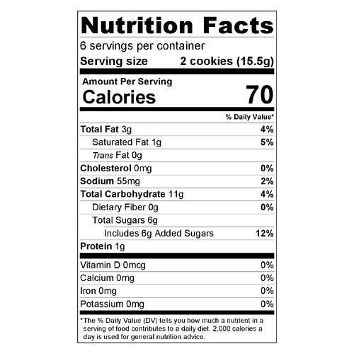 SUBSCRIPTION: Lotus Biscoff Snack Pack Case - Nutrition Facts